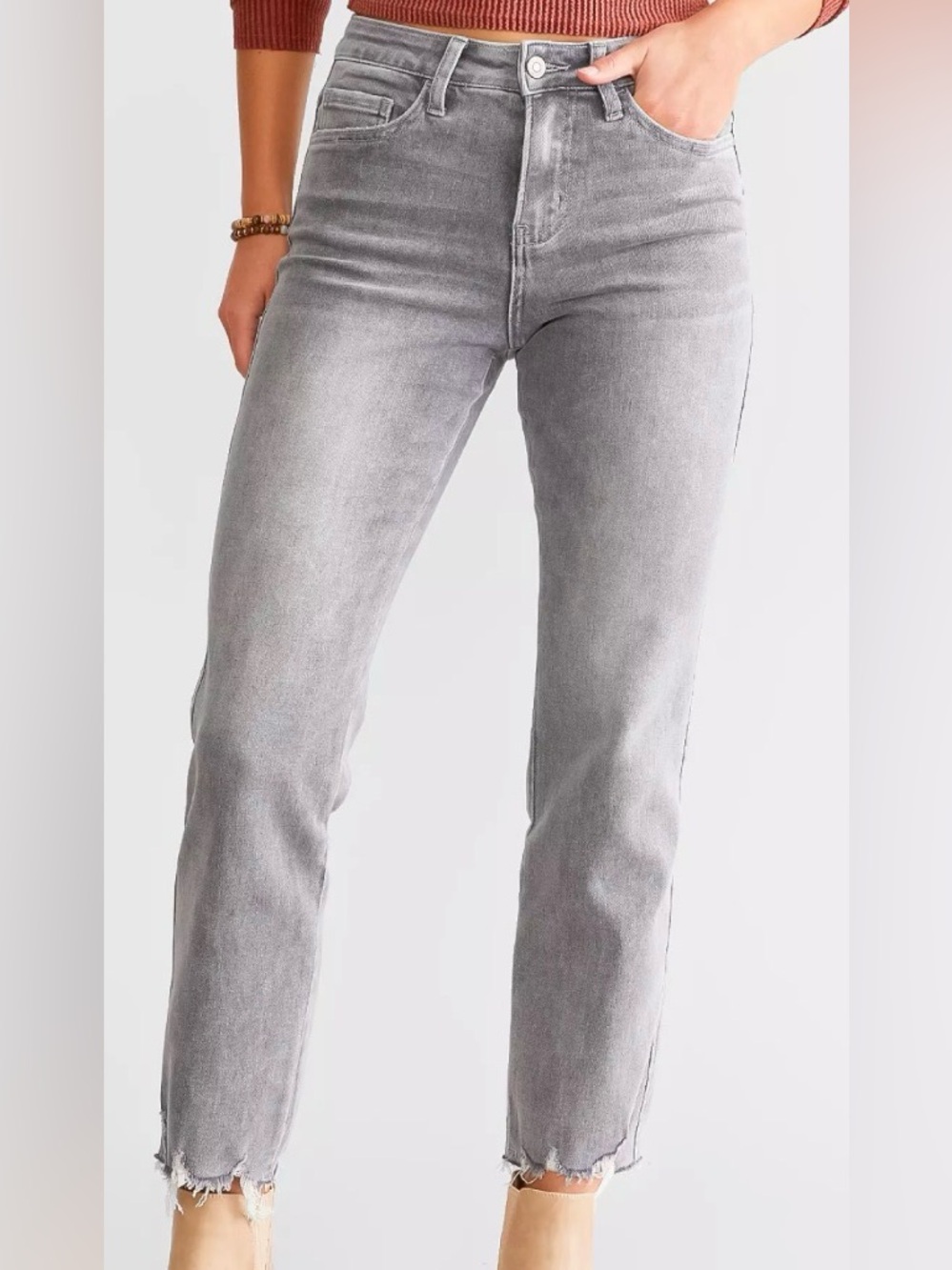 Flying Monkey Gray Green Blue Straight Leg Jeans 30petite